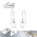 Destino joyas cristales Swarovski gancho pendientes de perlas